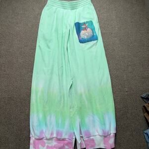 Boys Lie Burst Your Bubble Pant in Green Tie Dye Size Medium